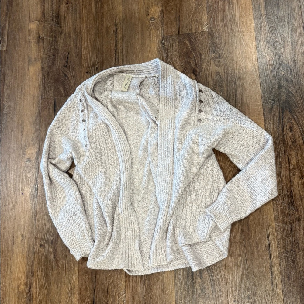 Cozy Cream Open-Front Cardigan